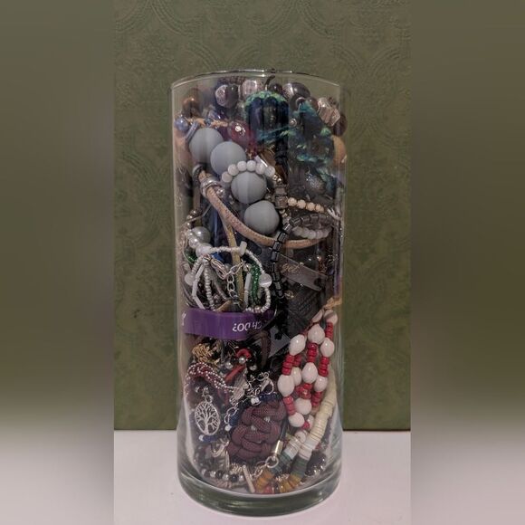 Mystery Jewelry Jar of Bracelets Roughly 70 Bracelets - Picture 1 of 7